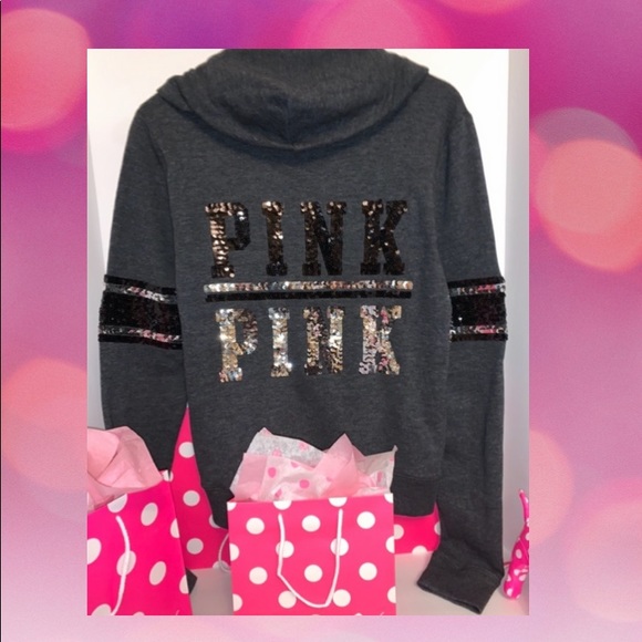 PINK Victoria's Secret Tops - VS PINK BLING HOODIE